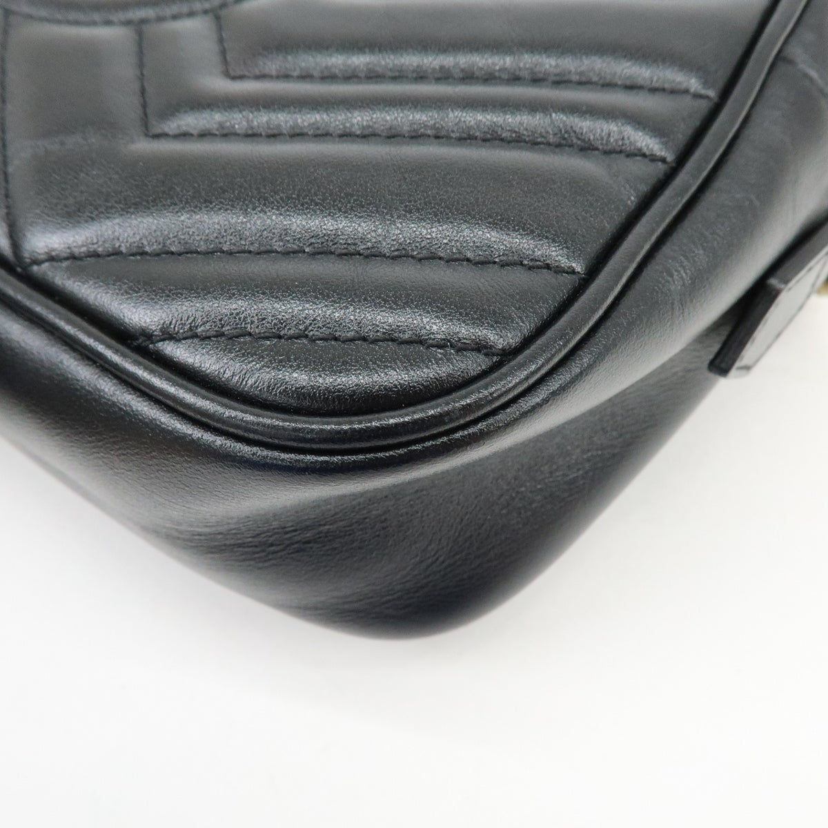 Gucci GG Marmont Matelasse Leather, Black, Leather, Shoulder Bag