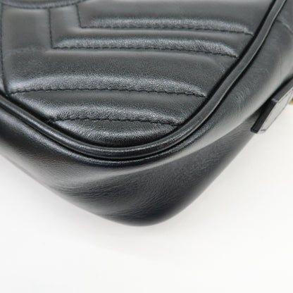 Gucci GG Marmont Matelasse Leather, Black, Leather, Shoulder Bag
