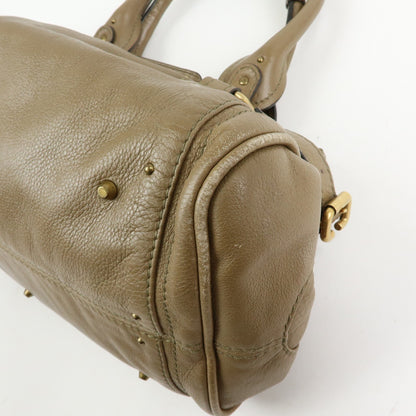 Chloe Paddington Leather, Brown, Leather, Tote Bag