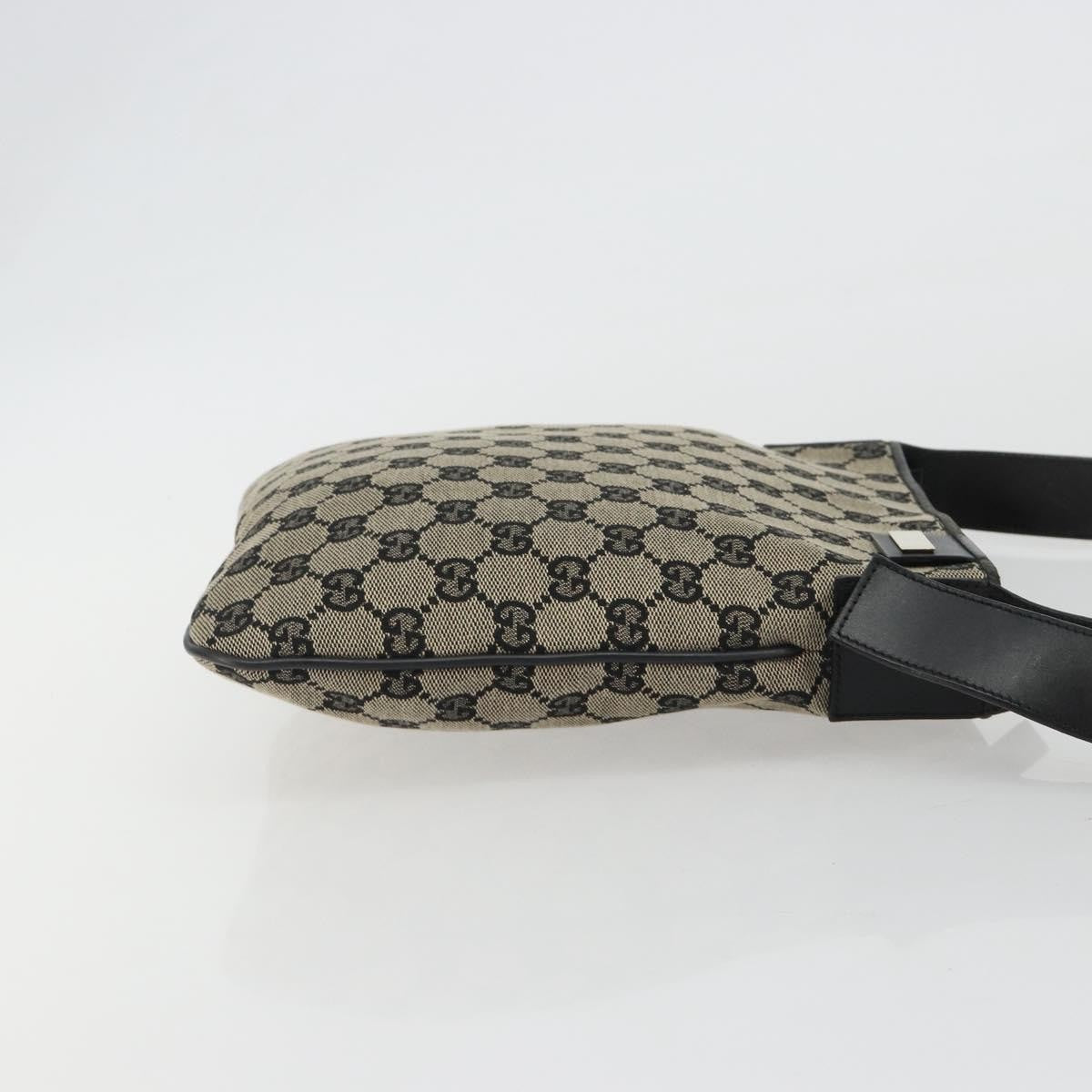 Gucci Web Strap Zip Messenger GG Canvas, Beige, Canvas, Handbag