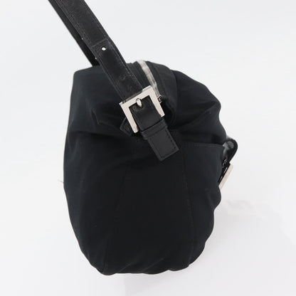 Fendi Baguette Canvas, Black, Nylon, Handbag