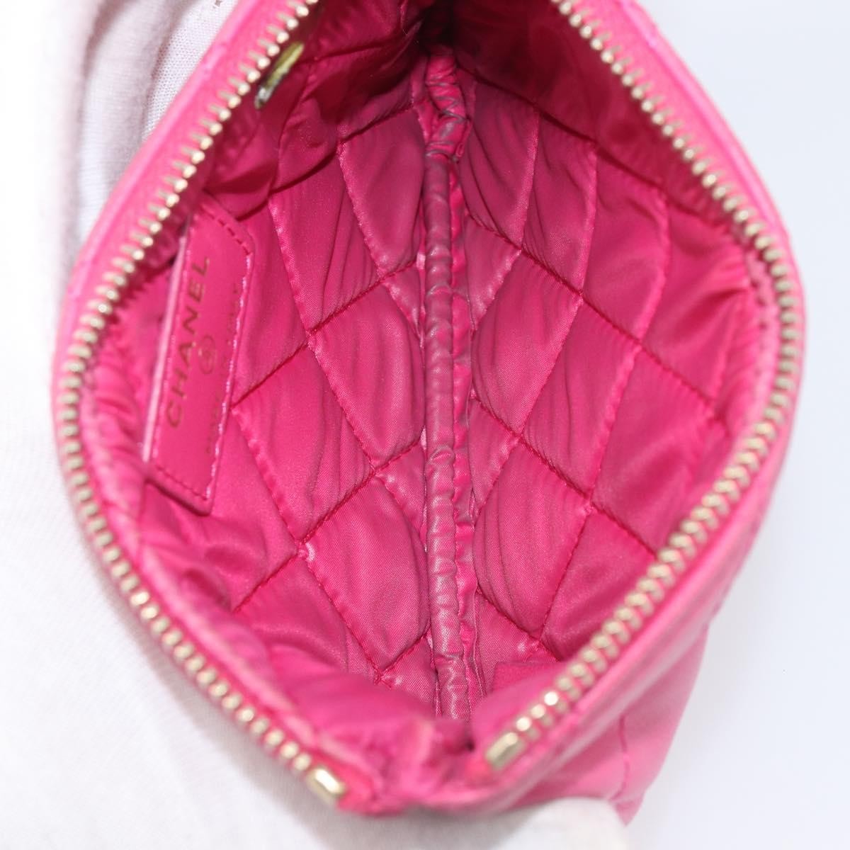 Chanel CC Zip Coin Purse Quilted Lambskin, Pink, Leather, Wallet