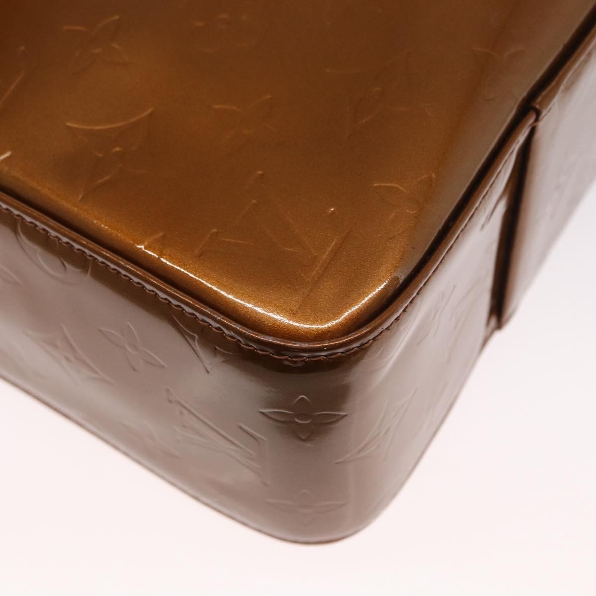 Louis Vuitton Columbus Monogram Vernis, Brown, Patent Leather, Handbag