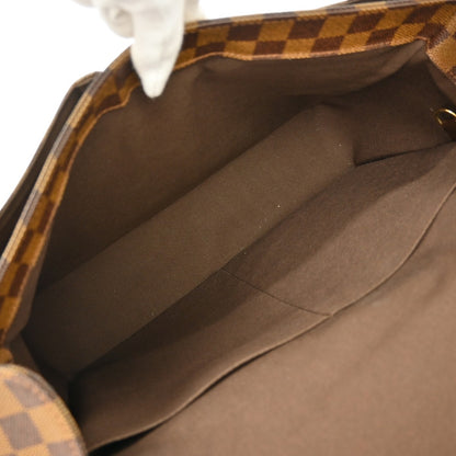 Louis Vuitton Broadway Damier Ebene, Brown, Canvas, Handbag