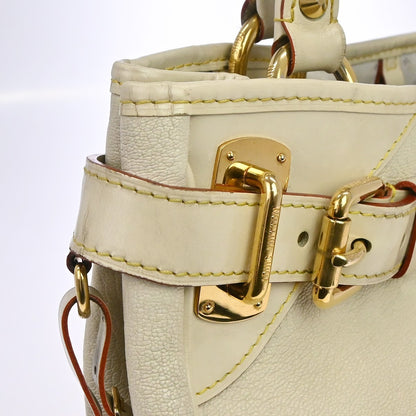 Louis Vuitton Suhali Le Majestueux Leather, White, Leather, Handbag