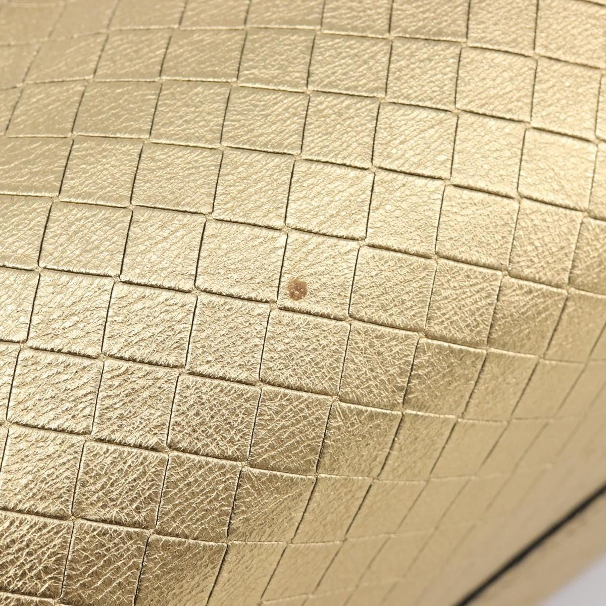 Bottega Veneta Intrecciomirage Leather, Gold, Leather, Tote Bag