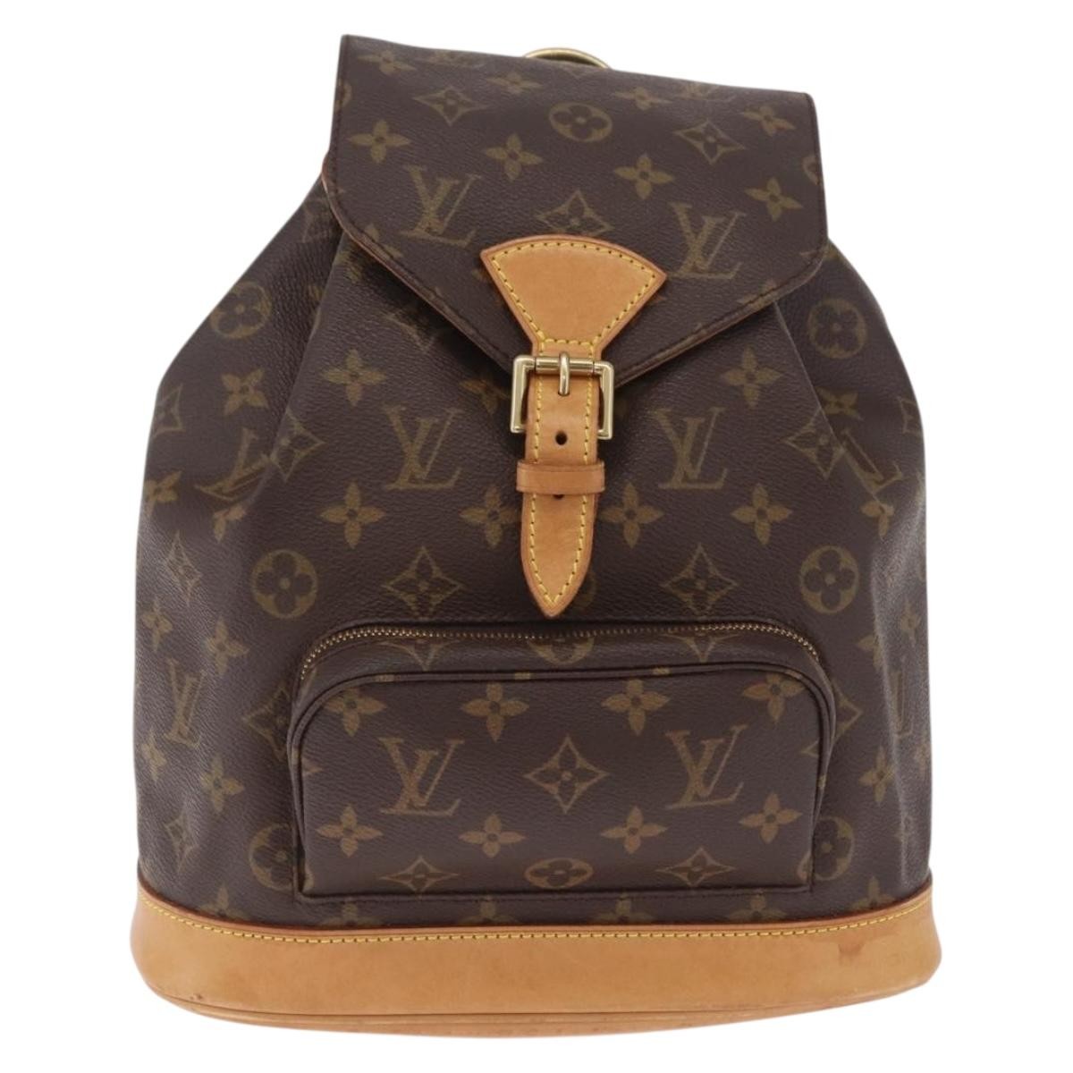 Louis Vuitton Vintage Montsouris Monogram Canvas, Brown, Canvas, Backpack