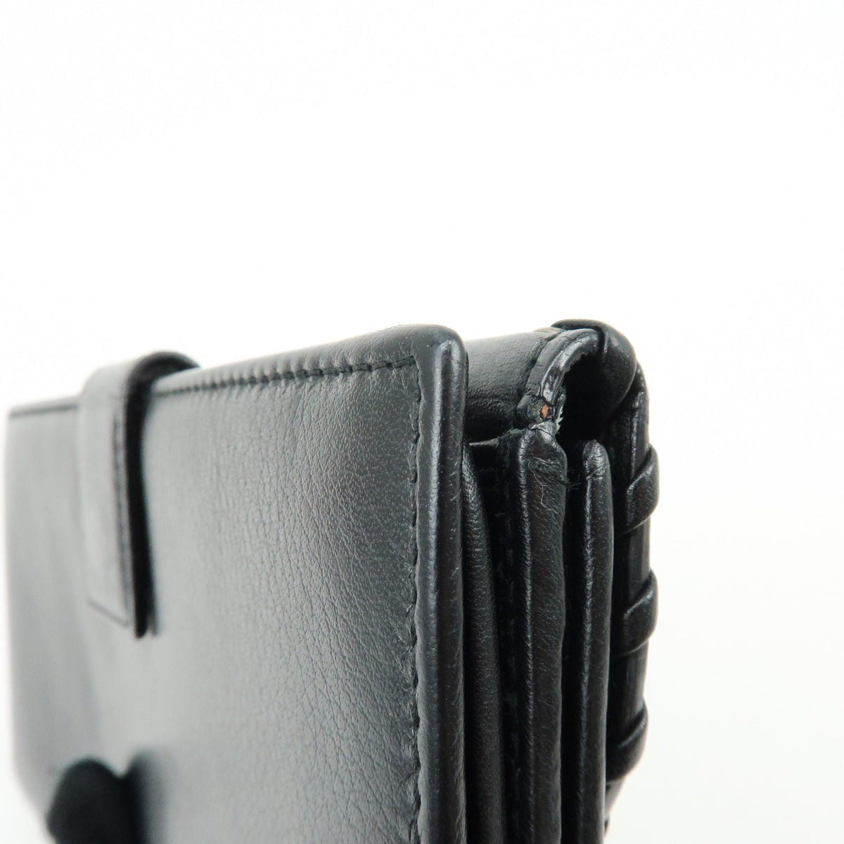 Christian Dior Trotter / Heart Motif Wallet Leather, Black, Leather, Wallet