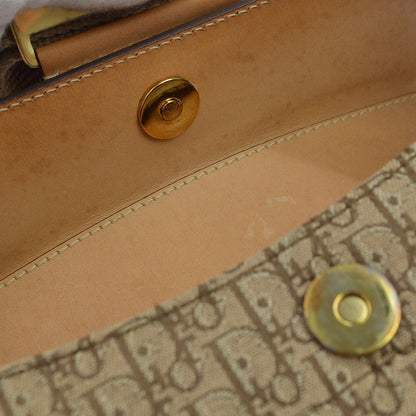 Christian Dior Vintage Street Chic Columbus Diorissimo Canvas with Leather, Brown, Canvas, Shoulder Bag