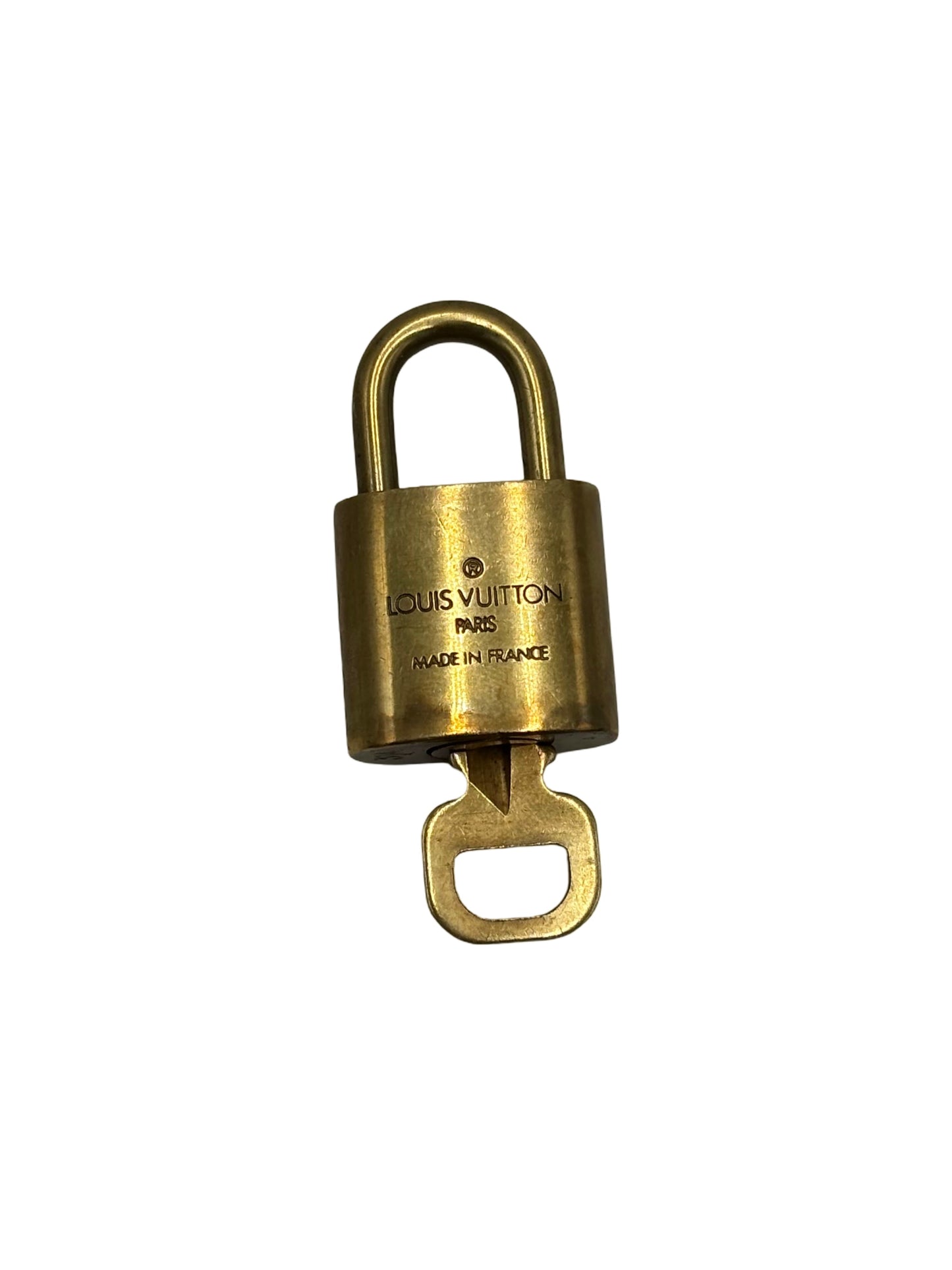 Louis Vuitton Padlock and Key Logo Metal, Gold, Metal, Charm