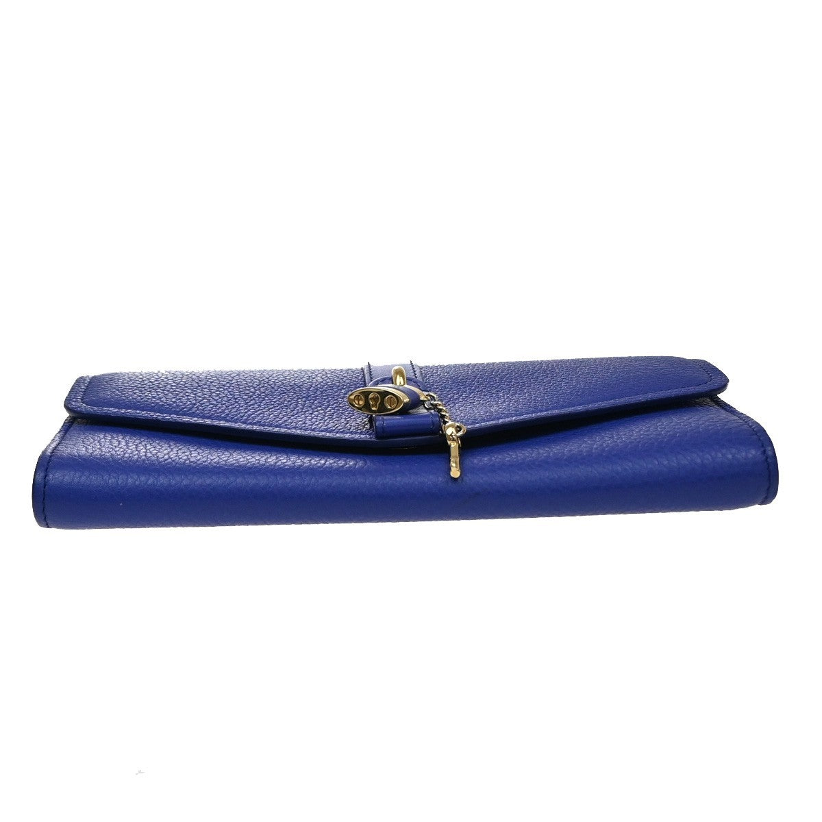 Chloe Aby Chain Leather, Blue, Leather, Shoulder Bag