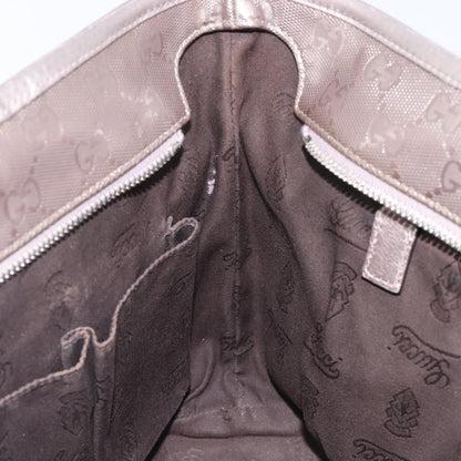 Gucci Tote GG Imprime, Silver, Canvas, Tote Bag