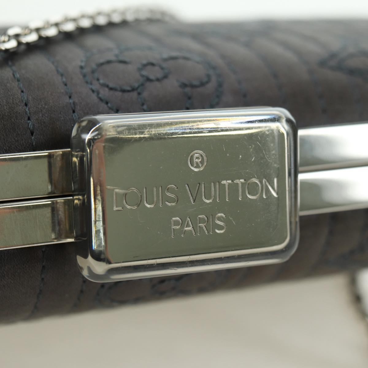 Louis Vuitton Motard Minaudiere Monogram Satin, Gray, Satin, Clutch