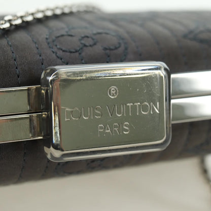 Louis Vuitton Motard Minaudiere Monogram Satin, Gray, Satin, Clutch