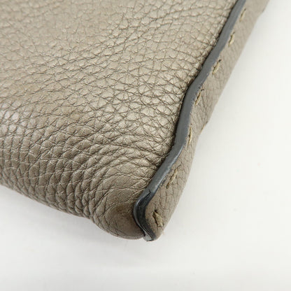 Fendi Selleria Leather, Neutral, Leather, Crossbody Bag