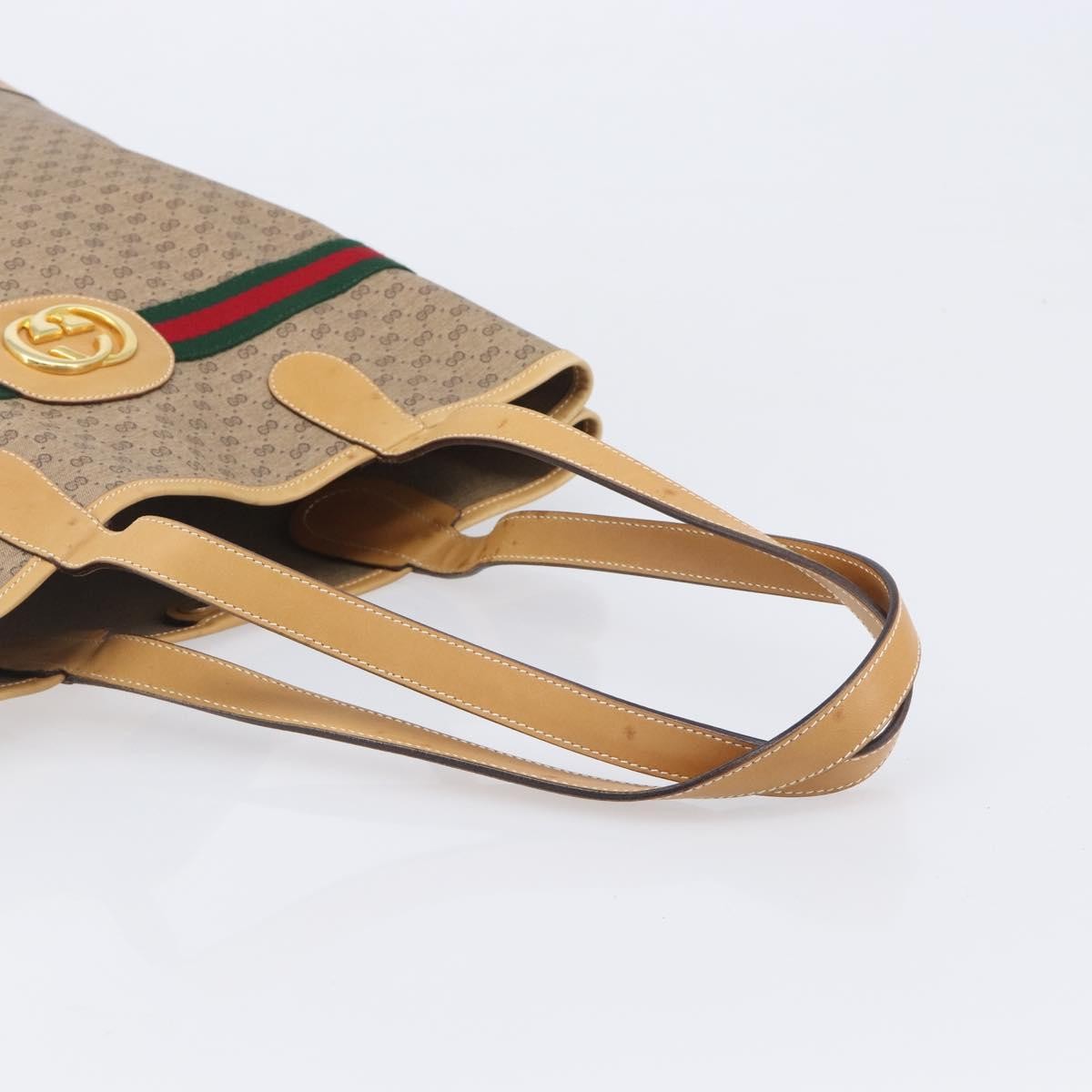Gucci Sherry Line Tote Canvas, Beige, Canvas, Tote Bag