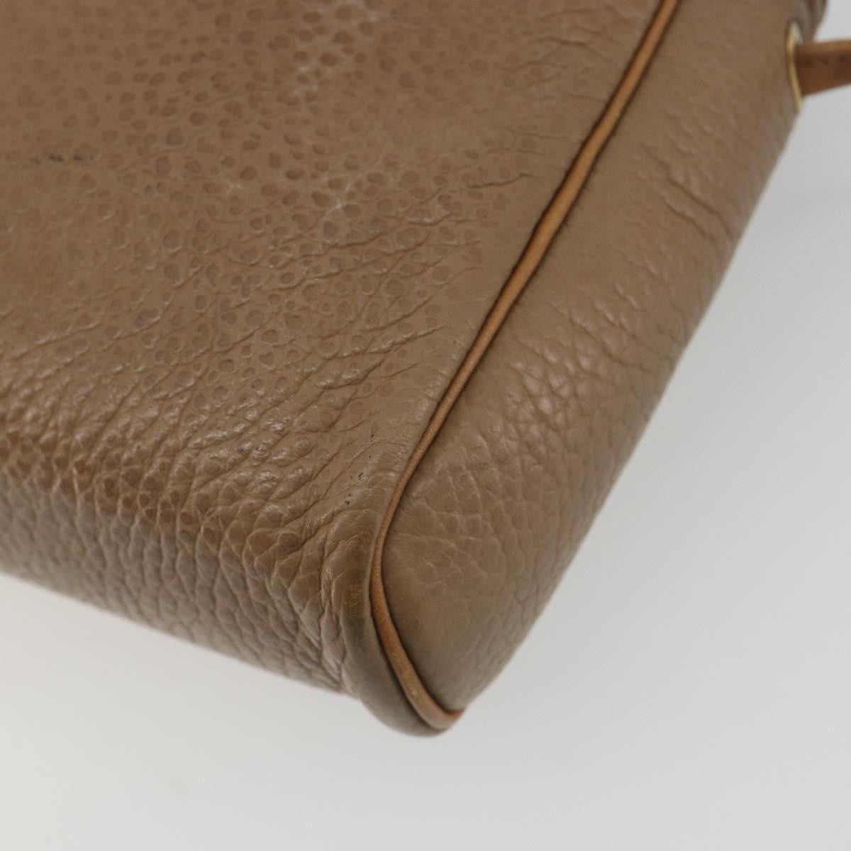 Christian Dior Vintage CD Logo Leather, Beige, Leather, Shoulder Bag