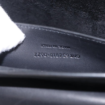 Saint Laurent Kaia Leather with Brogue Detail, Black, Leather, Shoulder Bag