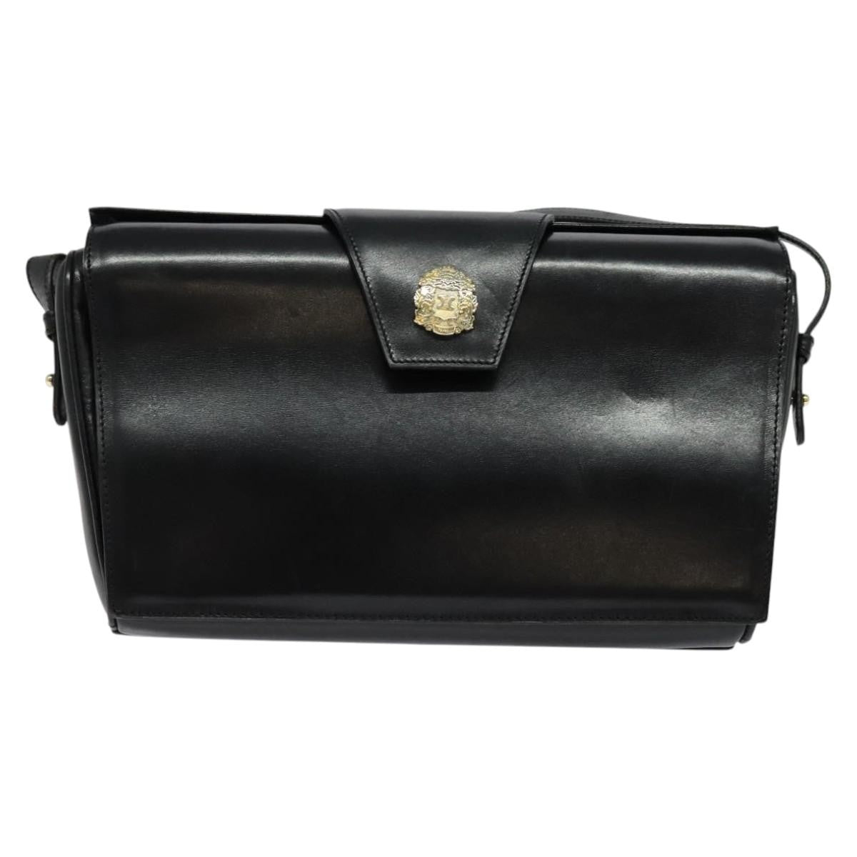 Celine Vintage Leather, Black, Leather, Shoulder Bag