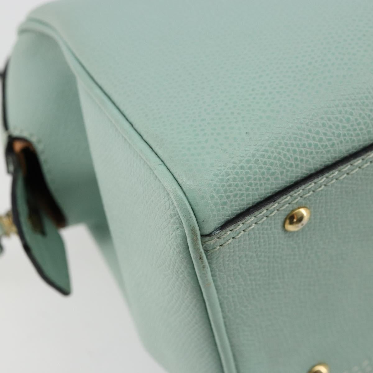 Celine Vintage Leather, Blue, Leather, Handbag
