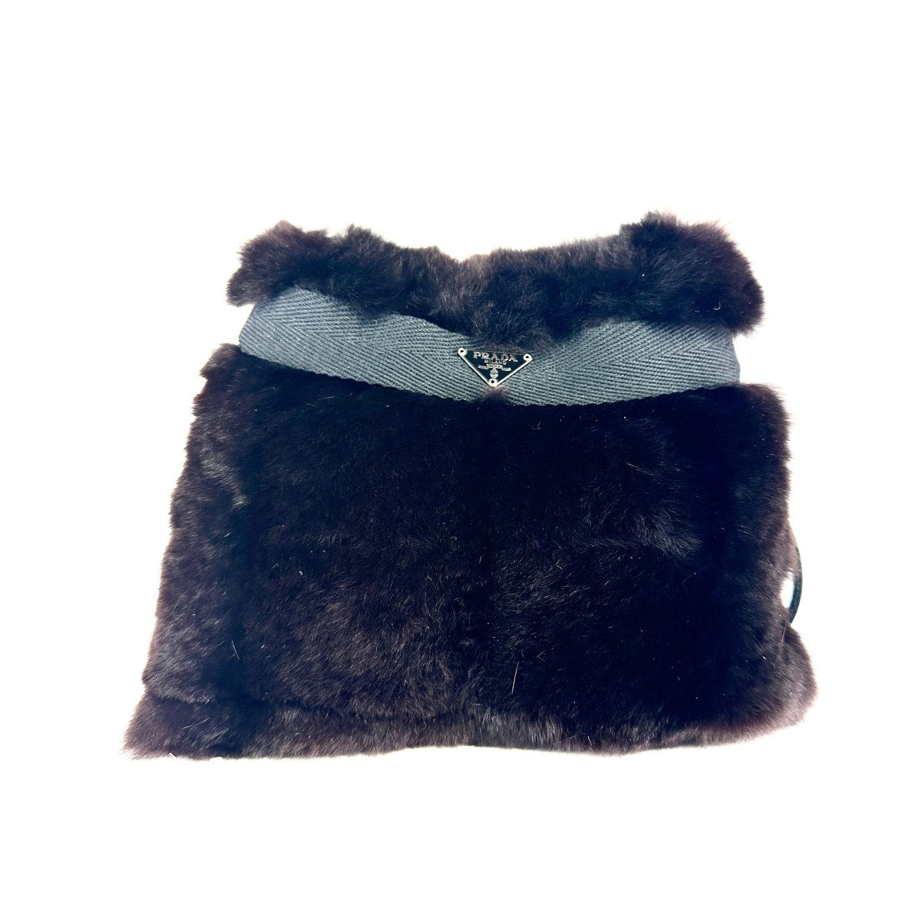 PRADA Kolinsky Fur Mini Bag Black