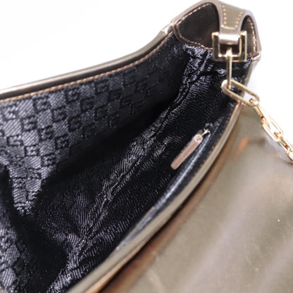 Gucci Tiger Charm Leather, Gold, Leather, Shoulder Bag