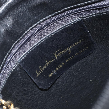 Salvatore Ferragamo Vara Bow camera Leather, Black, Leather, Shoulder Bag