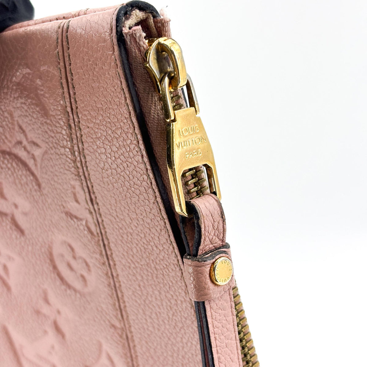Louis Vuitton Daily Pouch Monogram Empreinte Leather, Pink, Leather, Clutch