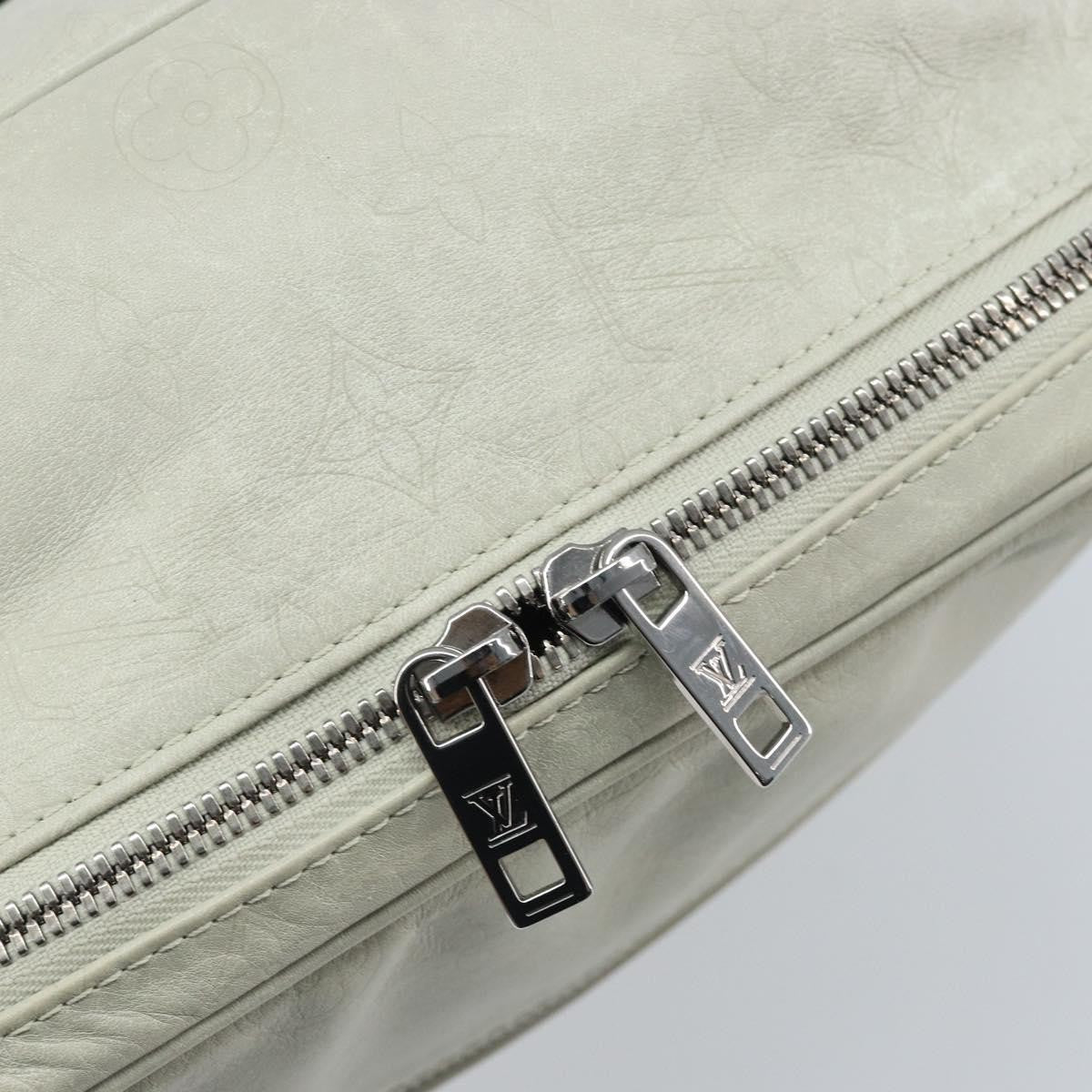 Louis Vuitton Clarkson Messenger Monogram Shadow Leather, White, Leather, Handbag