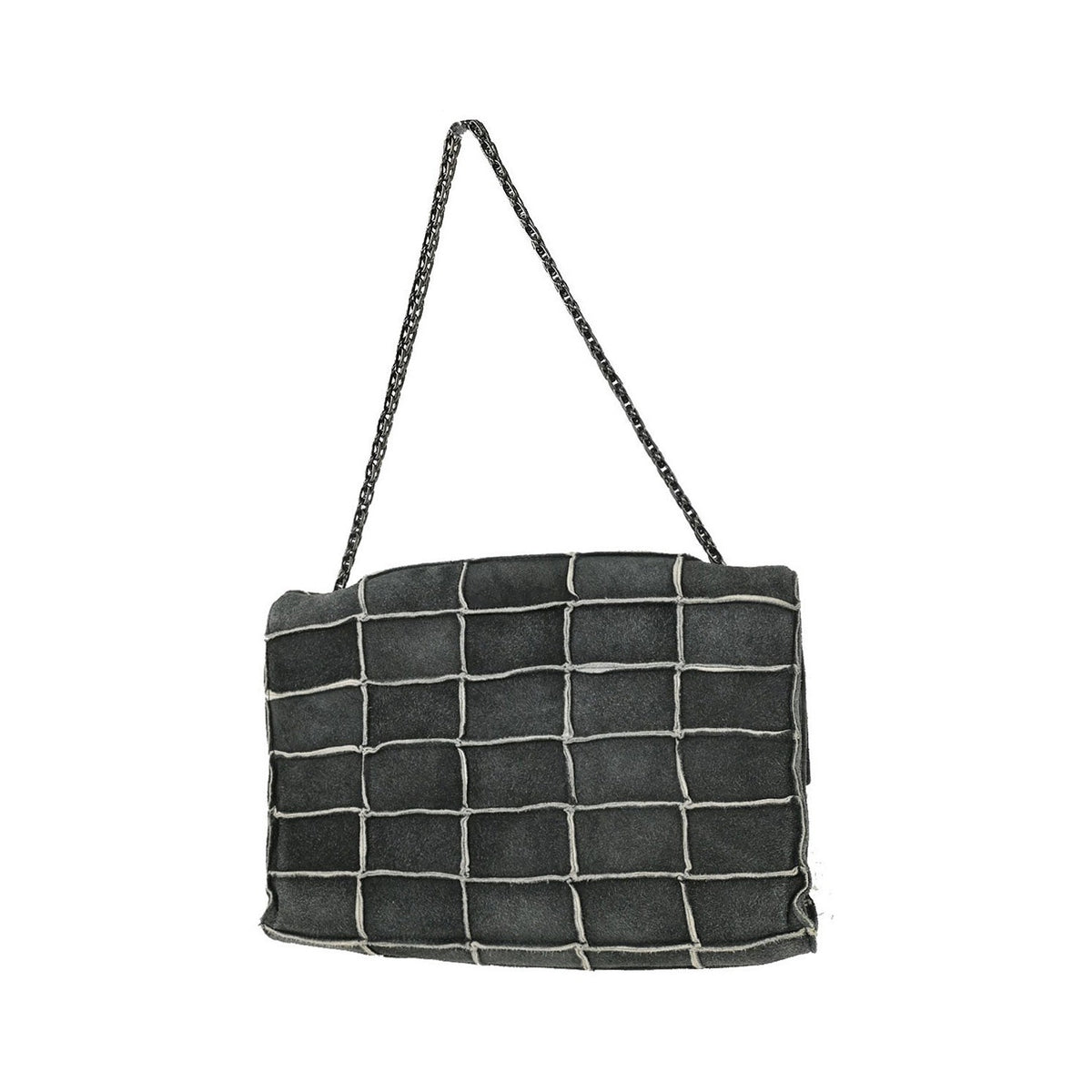 Chanel Accordion Reissue Flap Patchwork Suede, Gray, Suede, Handbag