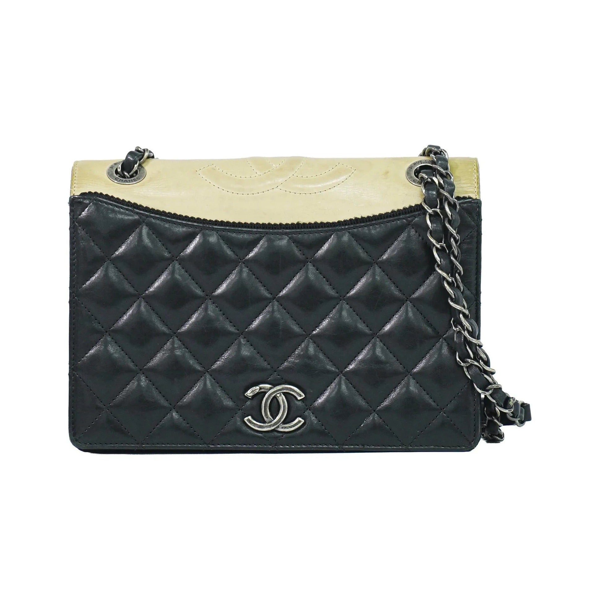 Chanel Ballerine Flap Quilted Lambskin, Black, Leather, Shoulder Bag