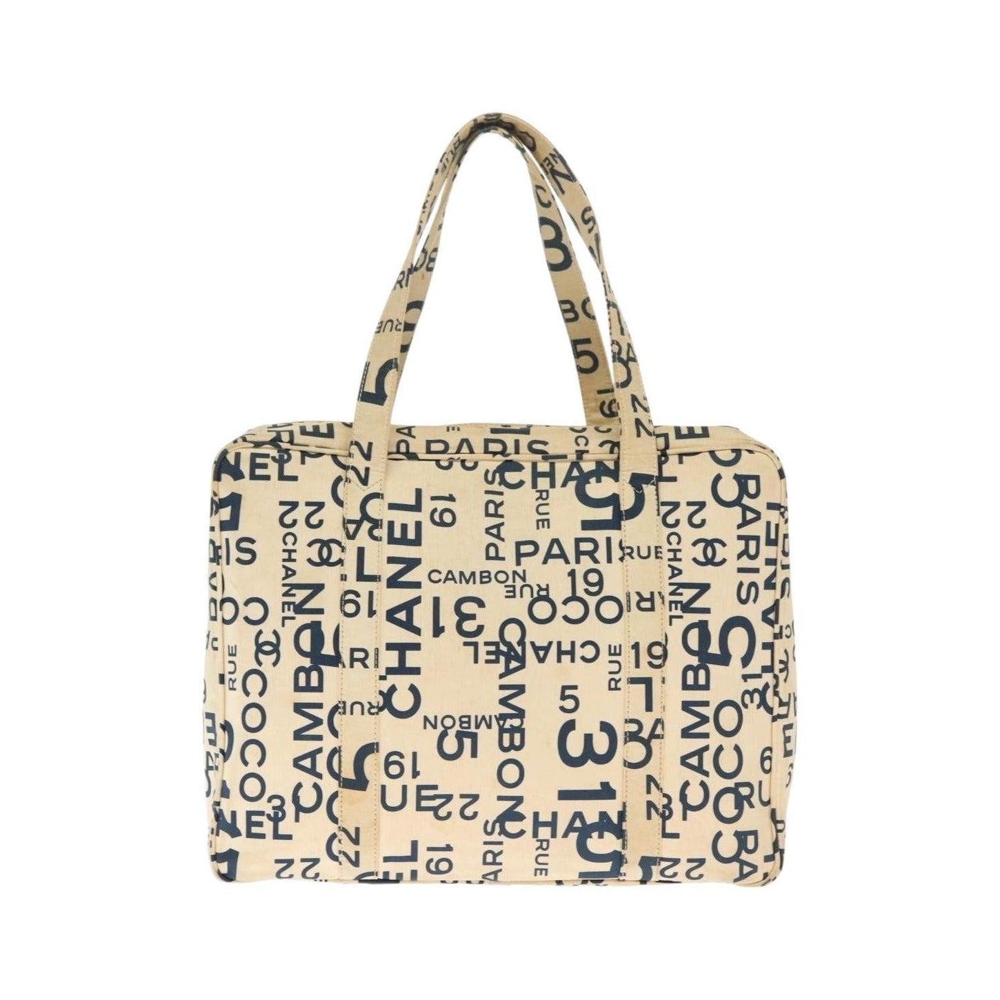 Chanel Cambon Canvas, White, Canvas, Bag