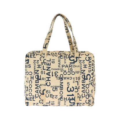 Chanel Cambon Canvas, White, Canvas, Bag