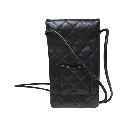 Chanel Cambon Flap Calfskin, Black, Leather, Shoulder Bag