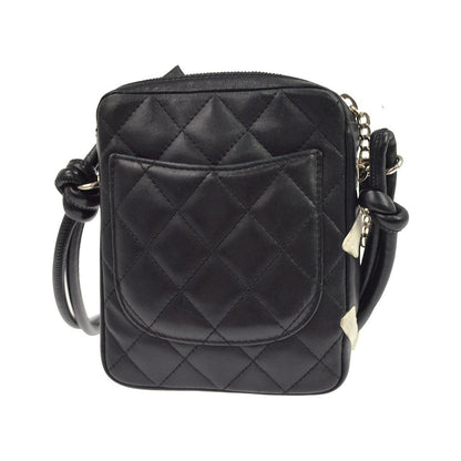 Chanel Cambon Quilted Leather, Black, Leather, Crossbody Bag