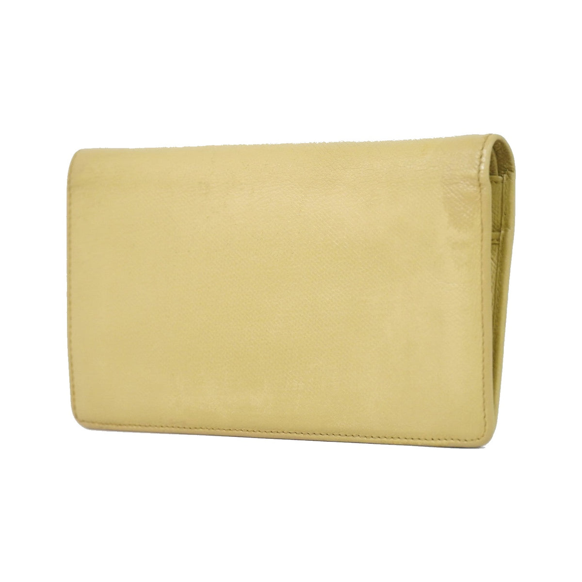 Chanel CC bifold wallet leather, Beige, Leather, Wallet