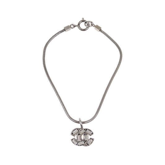 Chanel CC Chain Metal with Faux Pearl, Silver, Silver Plated, Bracelet