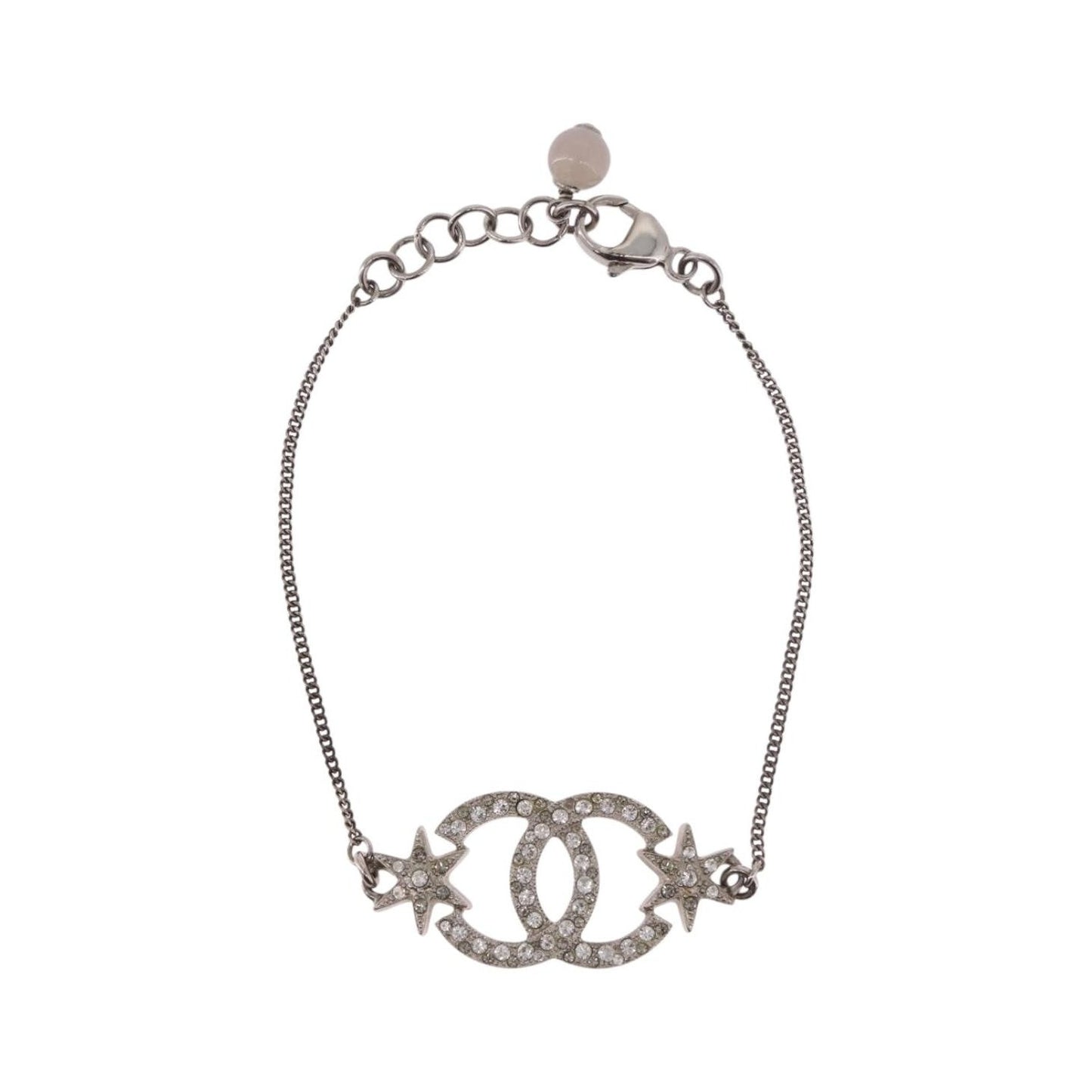 Chanel CC Charm Metal, Silver, Metal, Bracelet