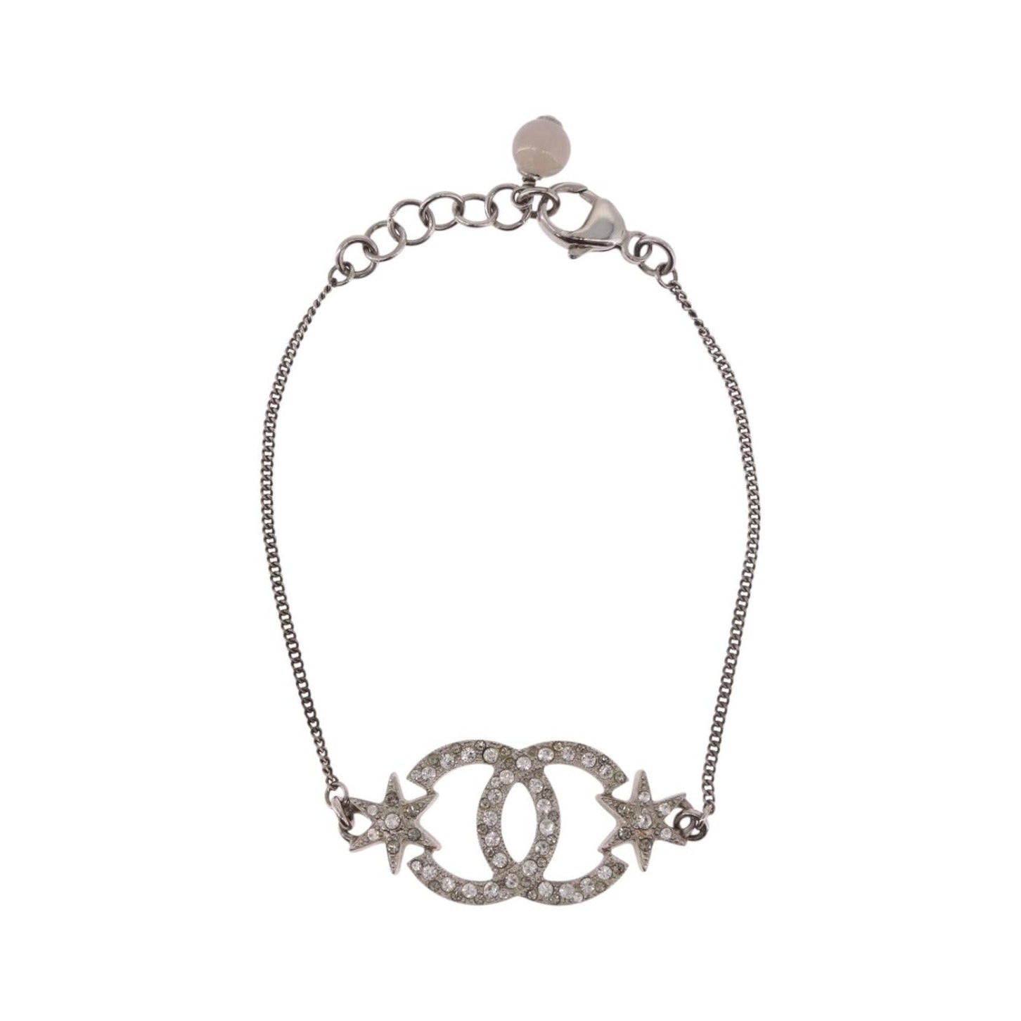 Chanel CC Charm Metal, Silver, Metal, Bracelet