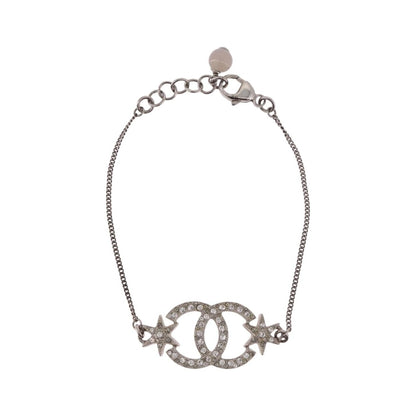 Chanel CC Charm Metal, Silver, Metal, Bracelet