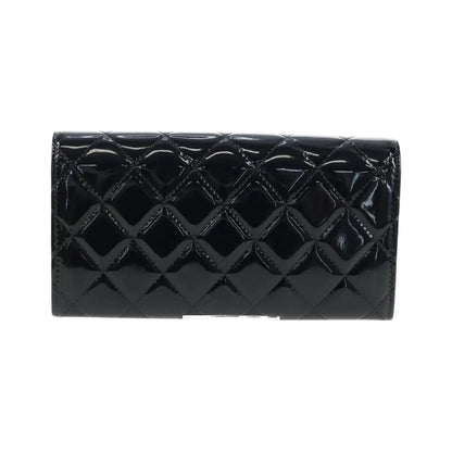 Chanel CC French Flap Quilted Patent Leather, Black, Patent Leather, Wallet