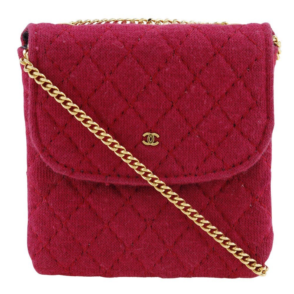 Chanel CC Logo Micro Matelasse Shoulder Bag Pouch - Brandsamsara