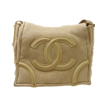 Chanel CC Messenger Suede, Beige, Suede, Shoulder Bag