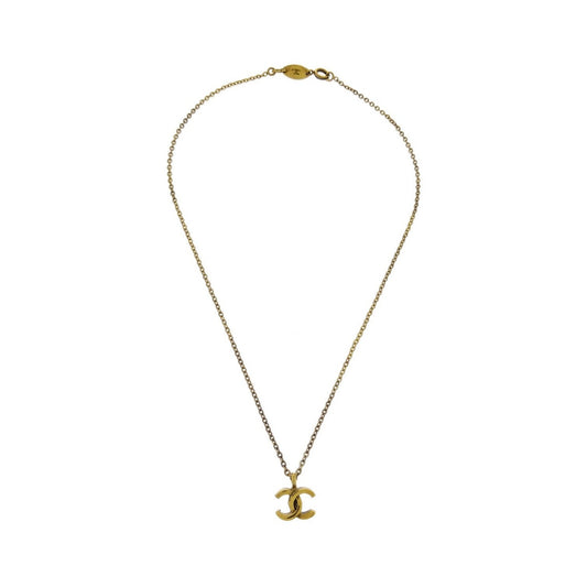 Chanel CC Pendant Metal, Gold, Gold Plated, Necklace