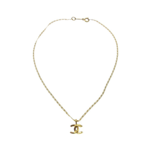 Chanel CC Pendant Metal, Gold, Gold Plated, Necklace