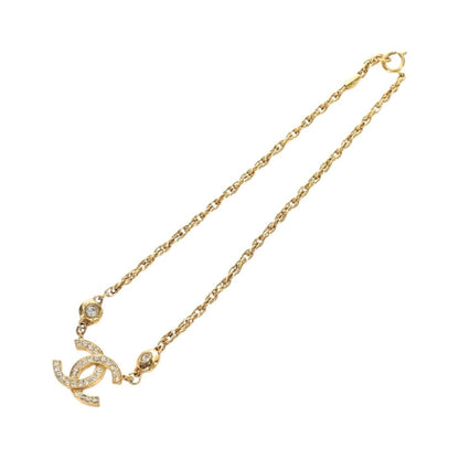 Chanel CC Pendant Metal with Crystals, Gold, Metal, Necklace