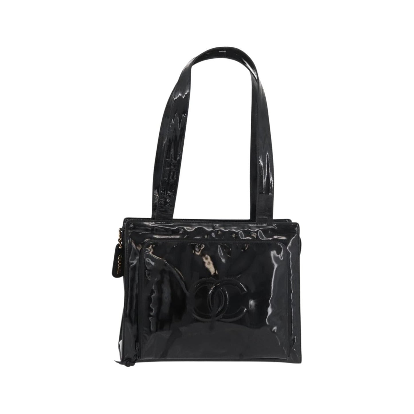 Chanel CC Shoulder Bag Patent leather, Black, Patent Leather, Shoulder Bag