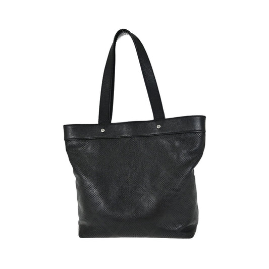 Chanel CC Tote Perforated Leather, Black, Leather, Tote Bag