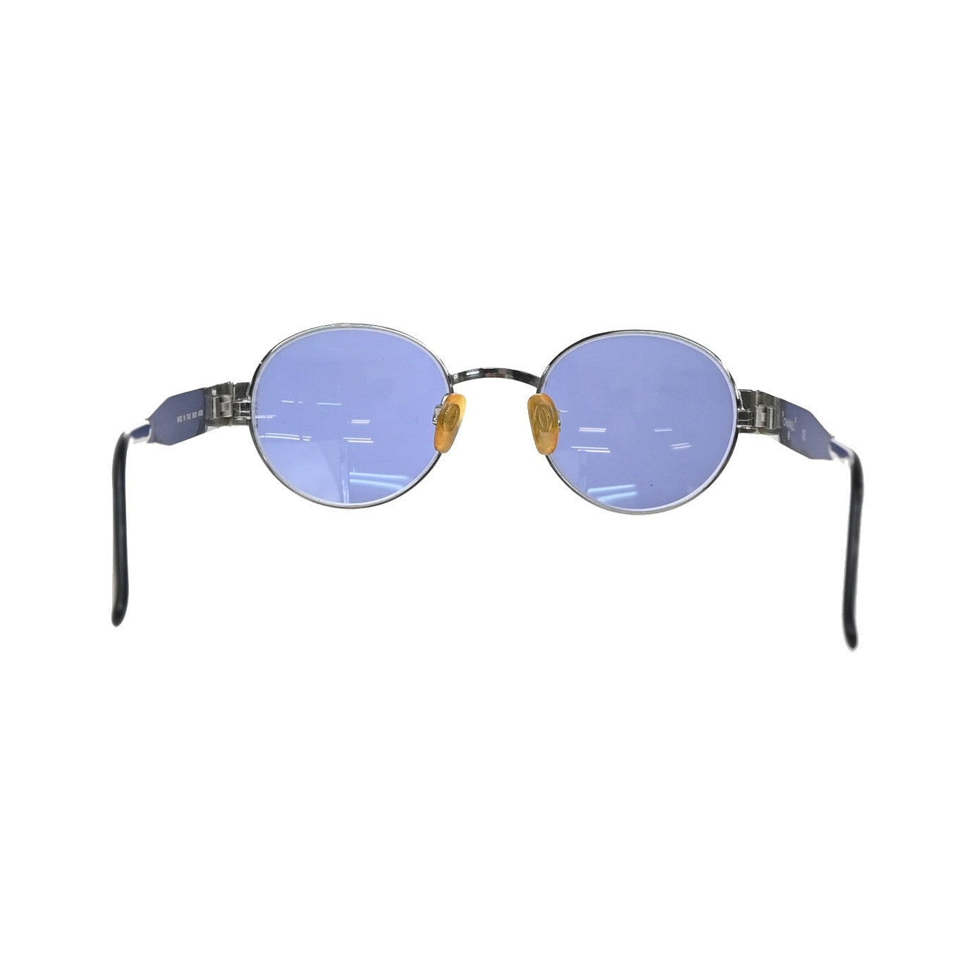 Chanel CHANEL Logo Sunglasses Eye Wear Plastic, Blue, Metal, Sunglasses