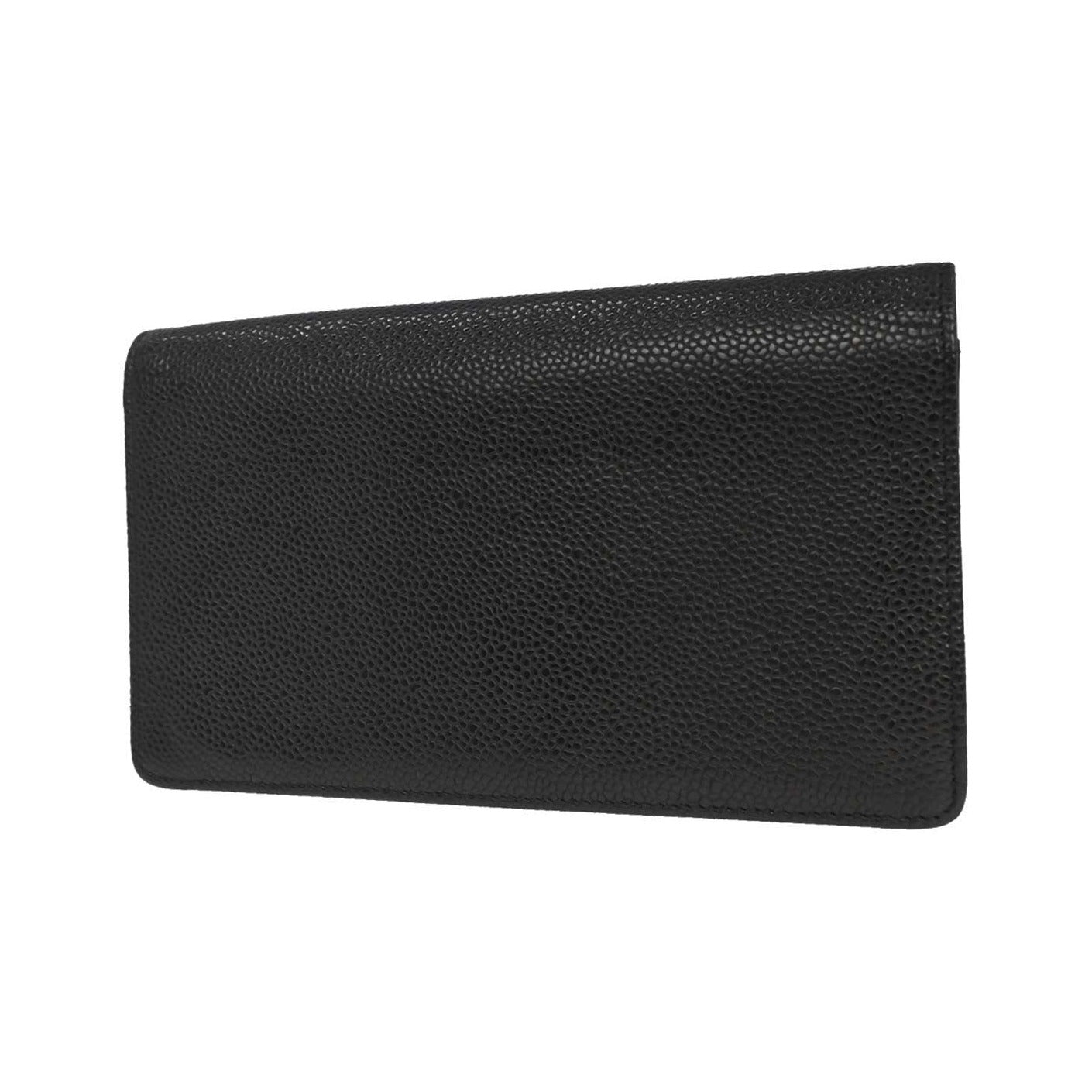 Chanel CHANEL V Stitch Chevron Long Bifold Wallet Pink Chevron, Black, Calfskin, Wallet
